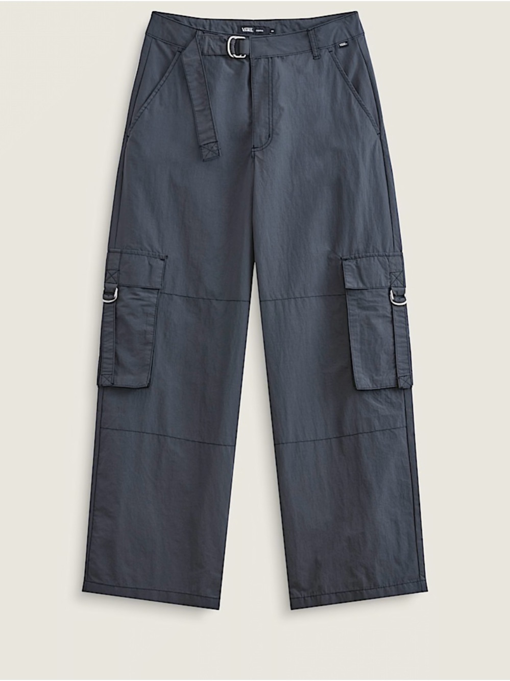 Vans Women Charcoal Cargo Pants with Belt Size 30